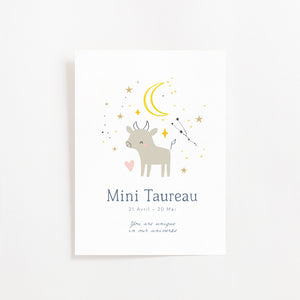 Carte Astro - Mini Taureau